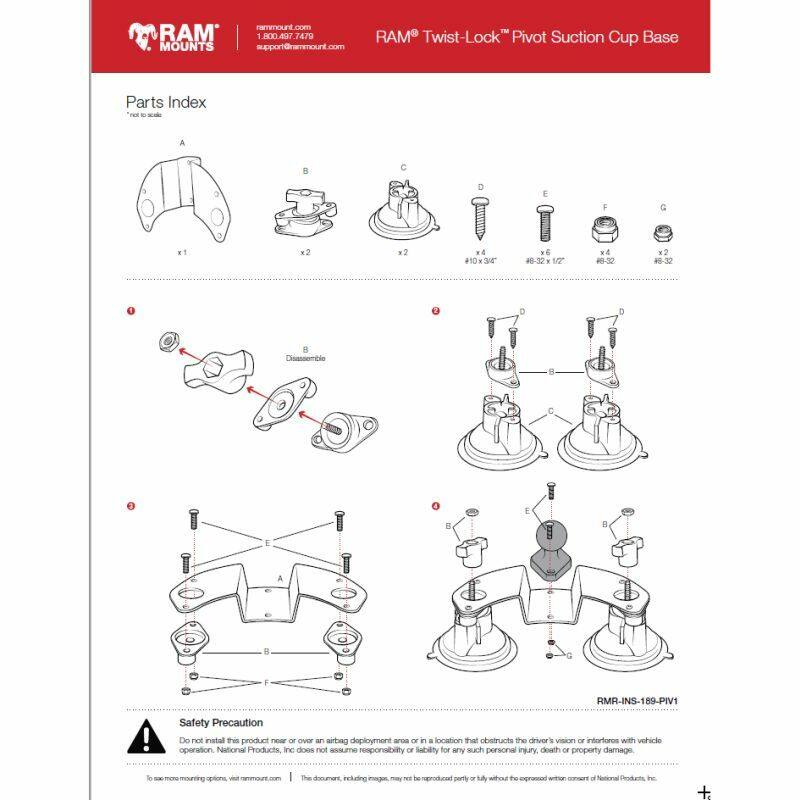 ram-b-189b-piv1u twist lock pivot suction cup base instructions