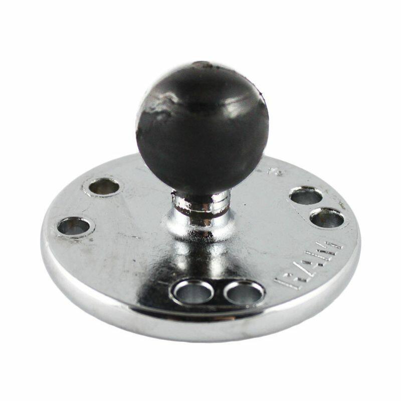 RAM Motorcycle Brake/Clutch Clamp / U-Bolt Mount with Round Base - Chrome