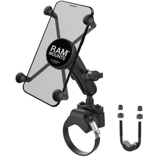 RAM-B-231Z-2-UN10U RAM® X-Grip® Large Phone Mount with ATV/UTV Rail Base
