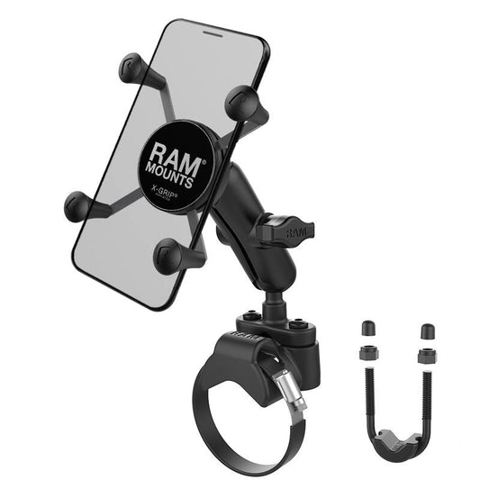 RAM-B-231Z-2-UN7U RAM® X-Grip® Phone Mount with ATV/UTV Rail Base