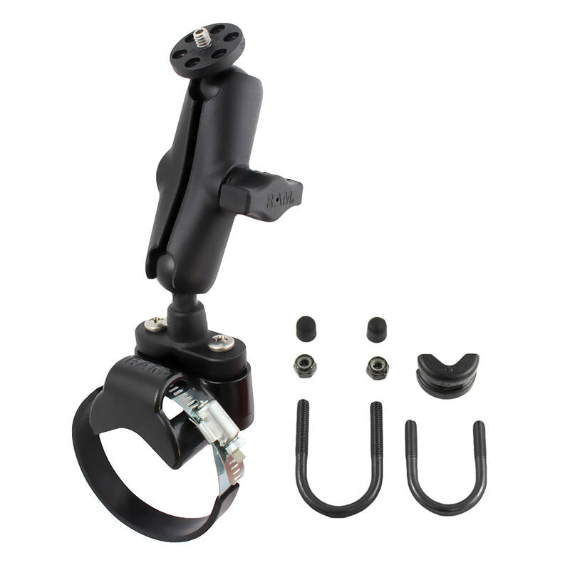 RAM-B-231Z-2-366U RAM® ATV/UTV Rail Mount with 1/4"-20 Camera Adaptor - Medium Arm