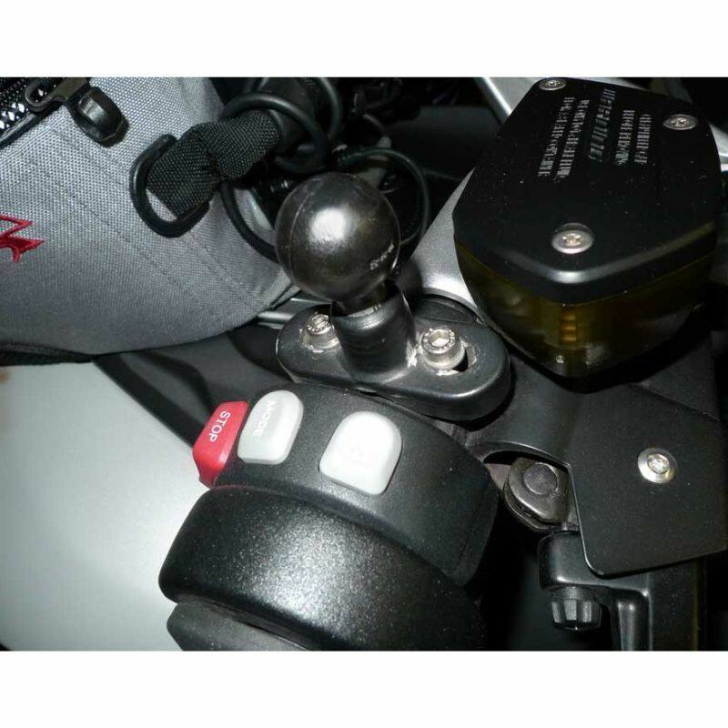 RAM U-Bolt Rail Handlebar Base with B Series Ball (Zinc)