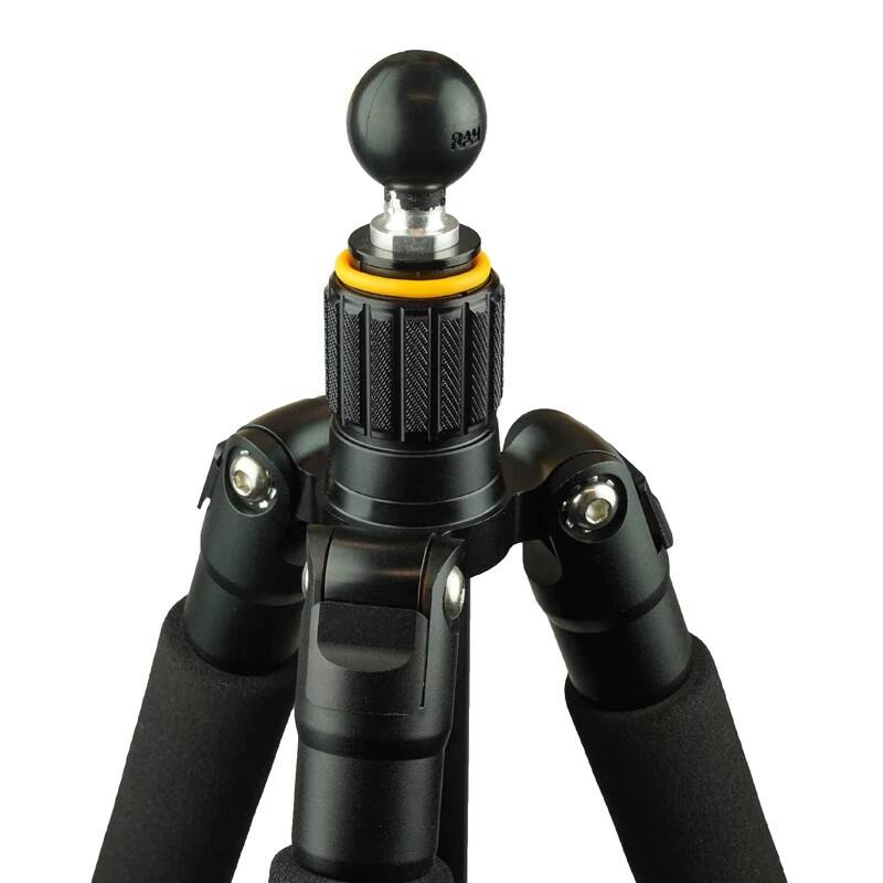 RAM-B-236U RAM® Ball Adapter with 3/8"-16 Threaded Post & Lock Washer - B Size on tripod