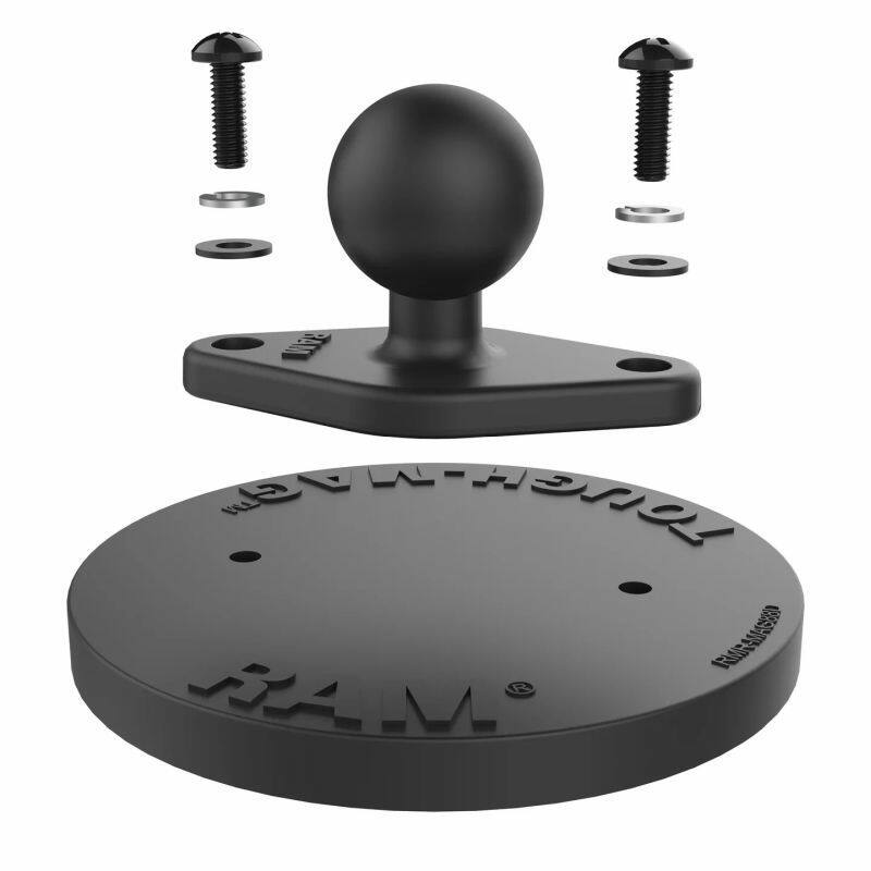 RAM-238-MAG88U RAM® Tough-Mag™ 88MM Diameter Diamond Ball Base - components