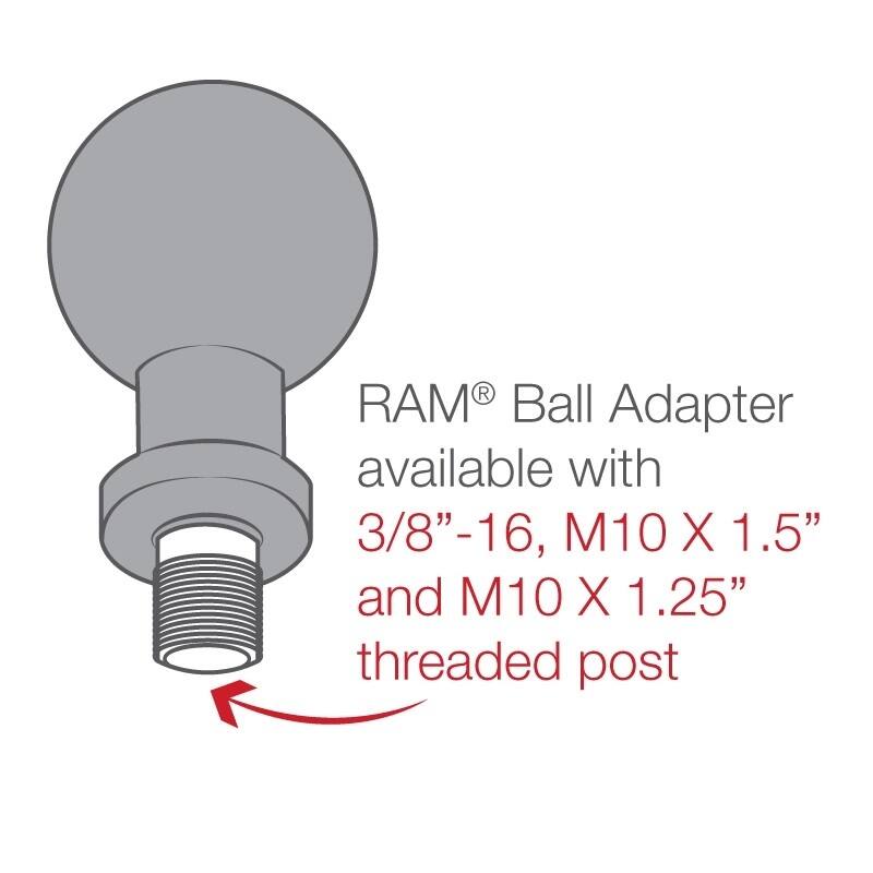 RAM-B-349-1U RAM® Ball Adapter - Thread size