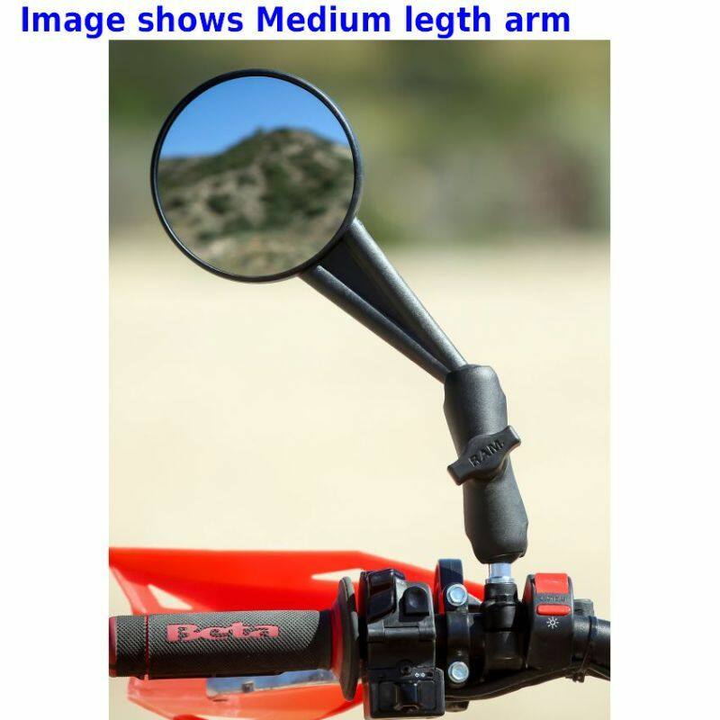RAM-B-349-1-201U-C RAM® Ball Adaptor with M10 X 1.5 Threaded Post with LONG Double Socket Arm