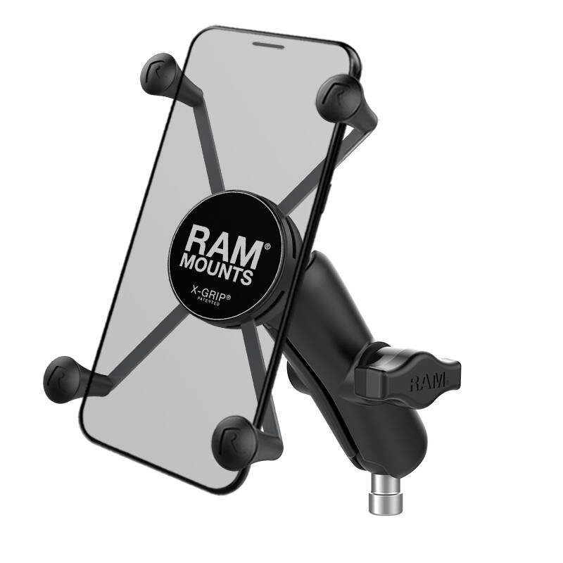 RAM-B-367-UN10U RAM® X-Grip® Large Phone Mount with Motorcycle Handlebar Clamp Base