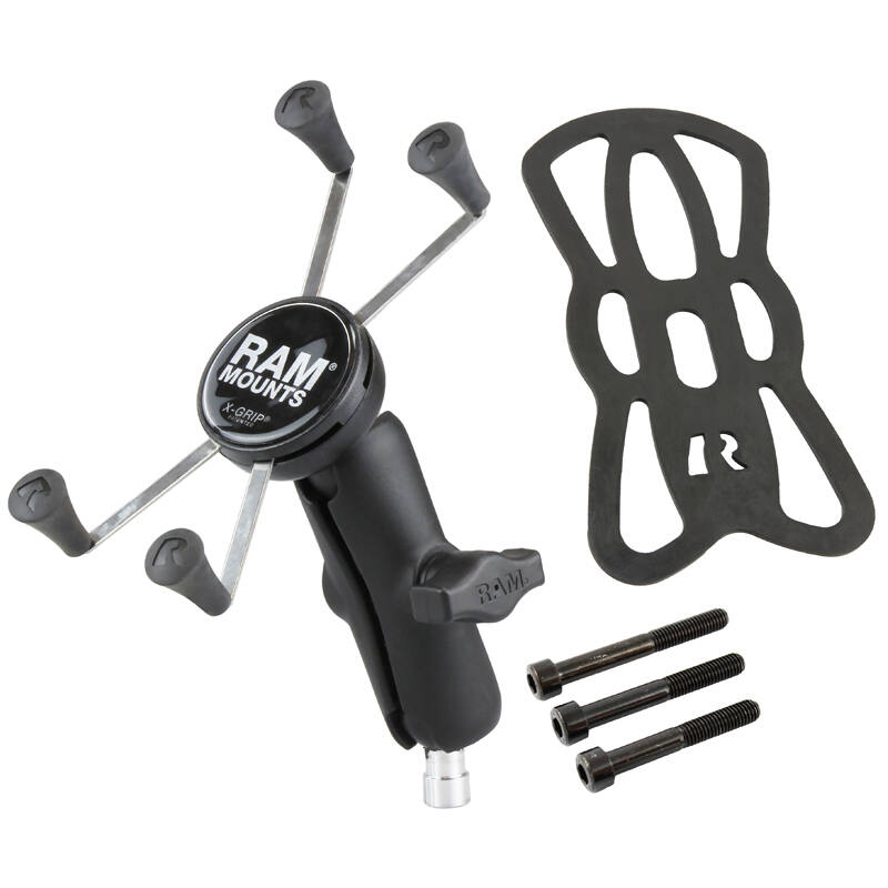 RAM-B-367-UN10U RAM® X-Grip® Large Phone Mount with Motorcycle Handlebar Clamp Base
