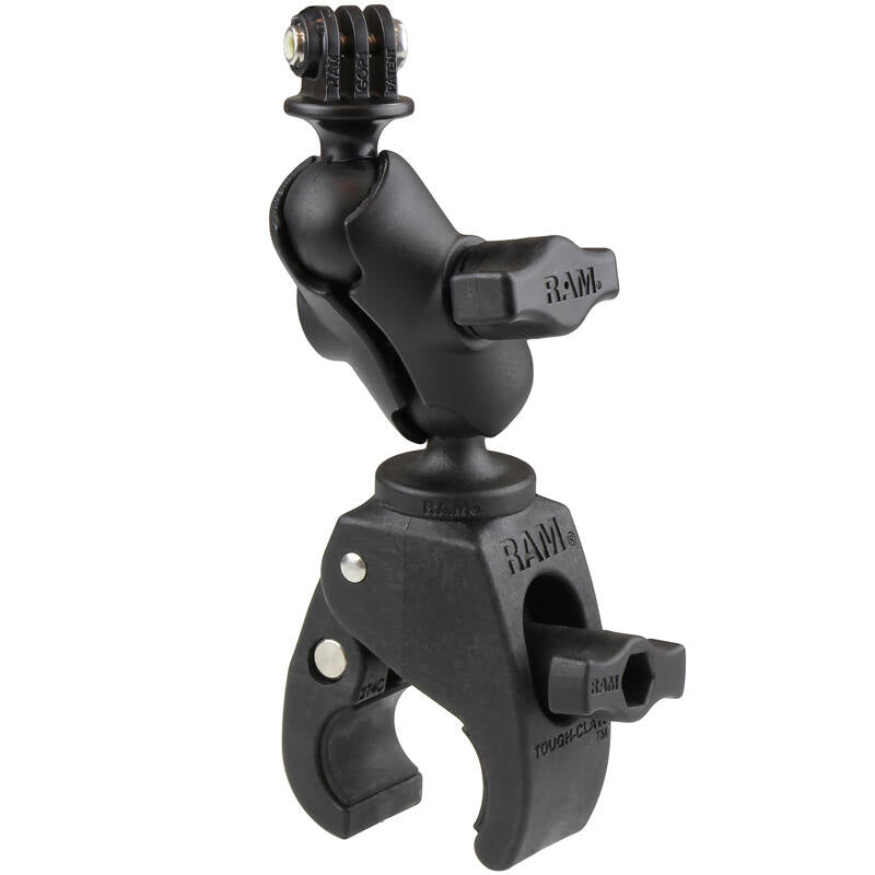 RAM-B-400-A-GOP1U RAM® Tough-Claw™ Clamp Mount with Action Camera Adapter - Alloy - empty