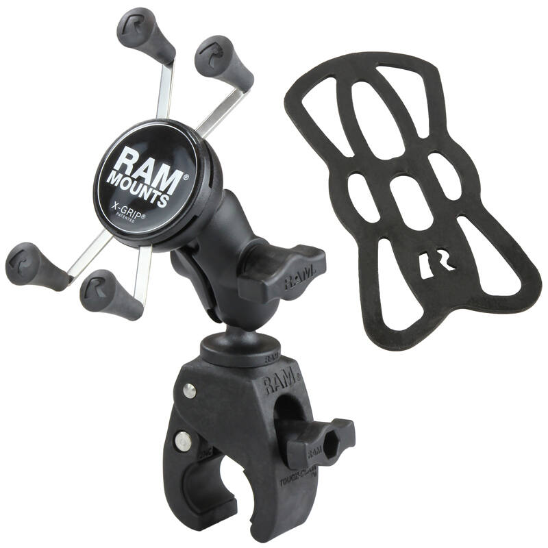 RAM-B-400-A-HOL-UN7BU RAM® X-Grip® Large Phone Mount with Tough-Claw™ Small Clamp Base - Short arm with tether