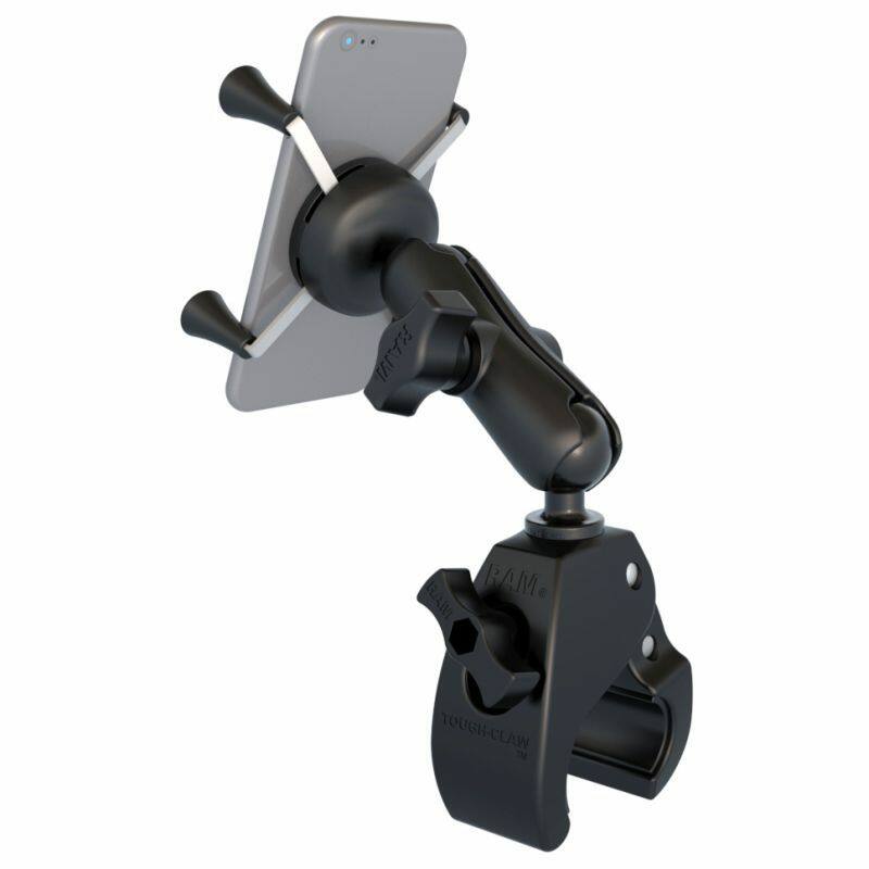 RAM-B-400-A-HOL-UN10BU Small Tough-Claw™ Mount and Universal RAM® X-Grip® Phablet Cradle from rear