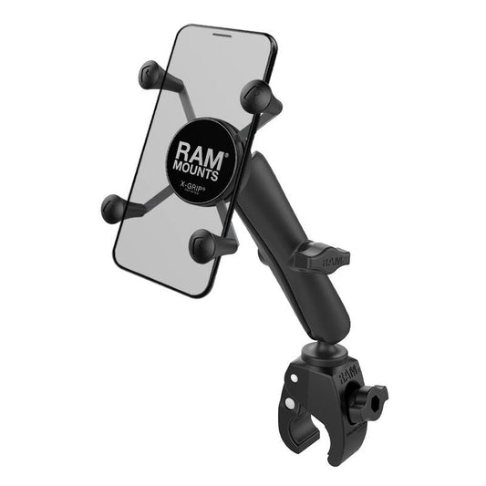 RAM-B-400-C-UN7U RAM® X-Grip® Phone Mount with RAM® Tough-Claw™ Small Clamp Base - Long Arm