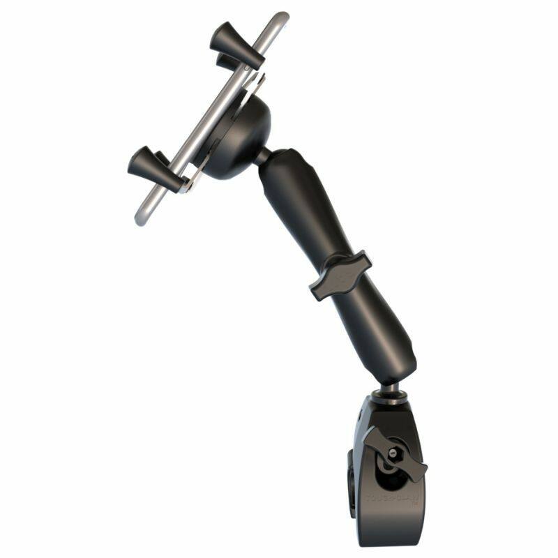 RAM-B-400-C-UN7U RAM® X-Grip® Phone Mount with RAM® Tough-Claw™ Small Clamp Base - Long Arm