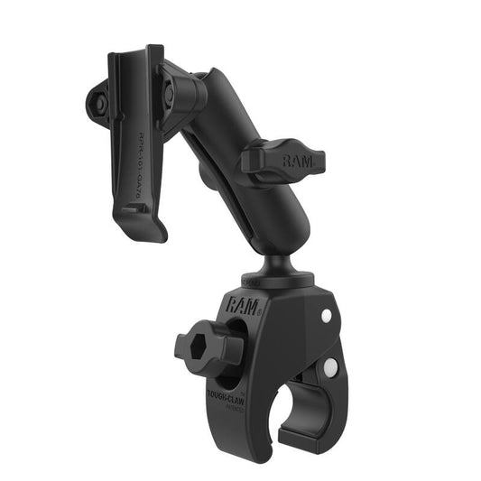 RAM-B-400-GA76U RAM® Tough-Claw™ Small Clamp Mount with Garmin Spine Clip Holder