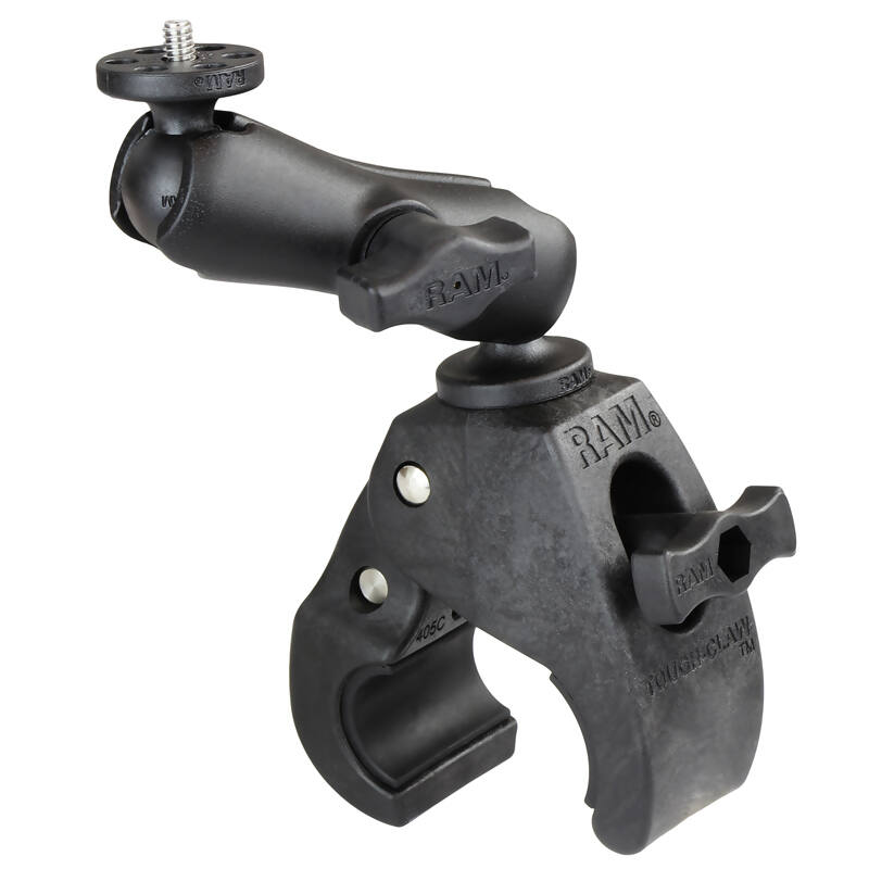 RAM-B-404-366U RAM® Tough-Claw™ Medium Clamp Mount with 1/4"-20 Action Camera Adapter