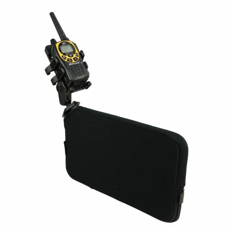 RAM-B-407-UN4U RAM® Finger-Grip™ Universal Mount with RAM® Tough-Wedge™ Base with motorola radio
