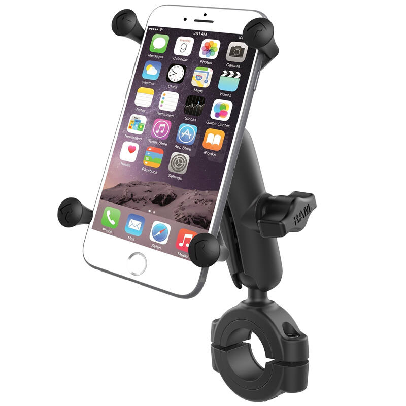 RAM X-Grip Universal Phablet Cradle with Torque Base (Large Bars) & Med Arm