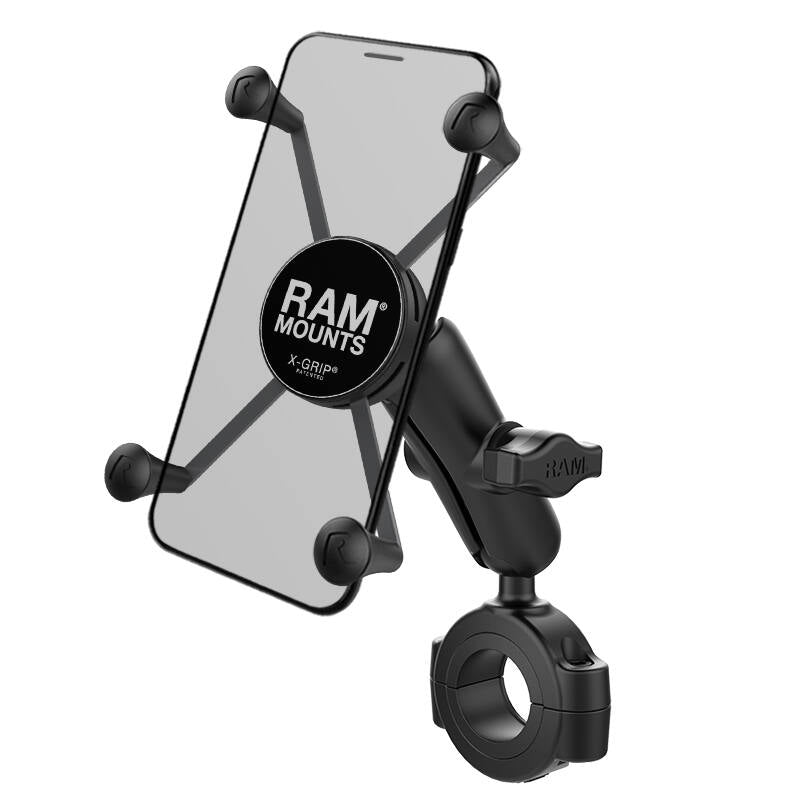 RAM-B-408-112-15-UN10U RAM® X-Grip® Large Phone Mount with RAM® Torque™ Rail Base for 28.5-38mm bars