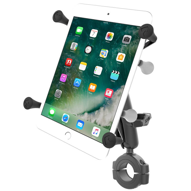 RAM-B-408-112-15-UN8U RAM® X-Grip® with RAM® Torque™ Large Rail Base for 7"-8" Tablets with tablet