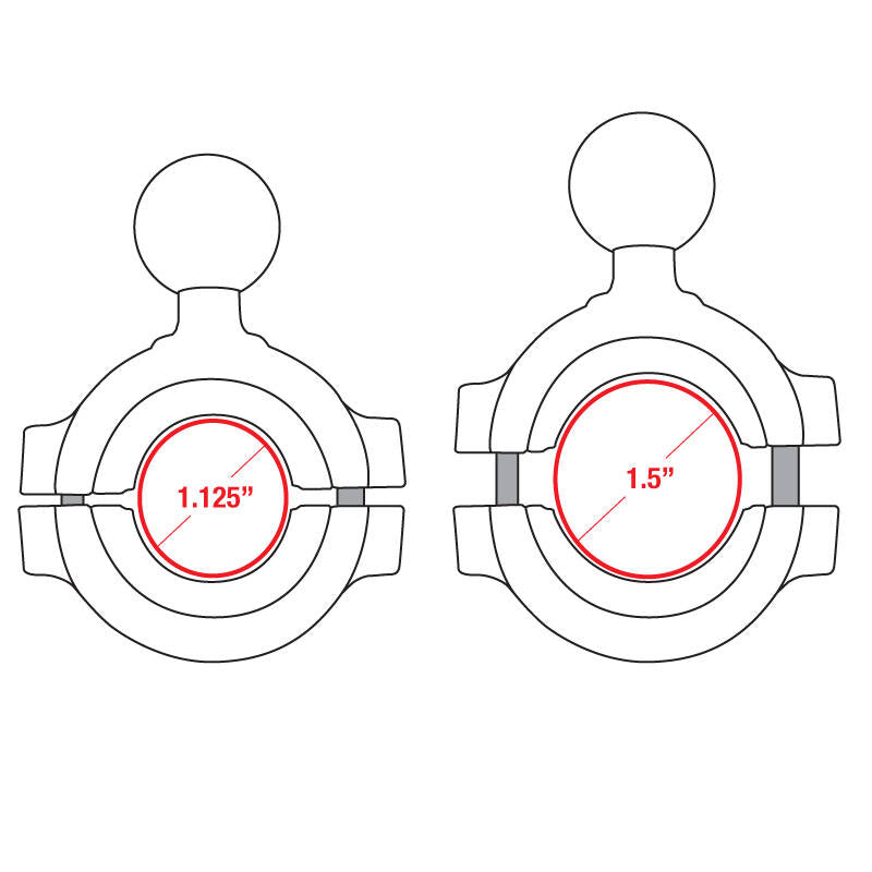 RAM® Torque™ Rail Base dimensions