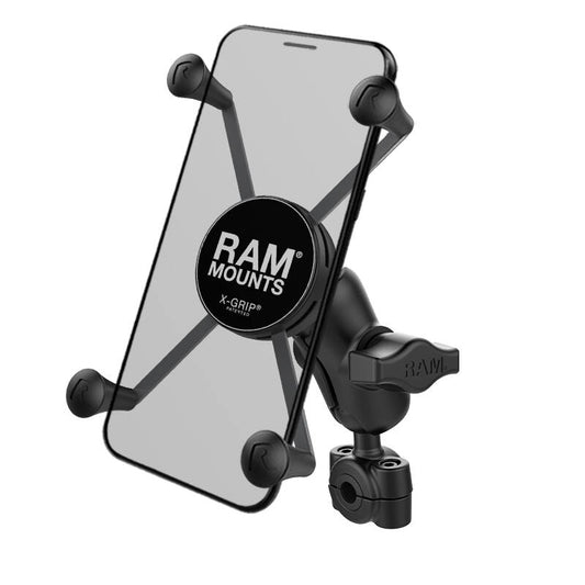 RAM-B-408-37-62-A-UN10 RAM® X-Grip® Large Phone Mount with RAM® Torque™ Small Rail Base - short arm