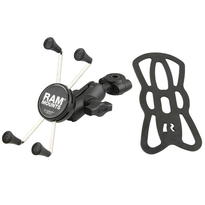 RAM-B-408-37-62-A-UN10 RAM® X-Grip® Large Phone Mount with RAM® Torque™ Small Rail Base - short arm