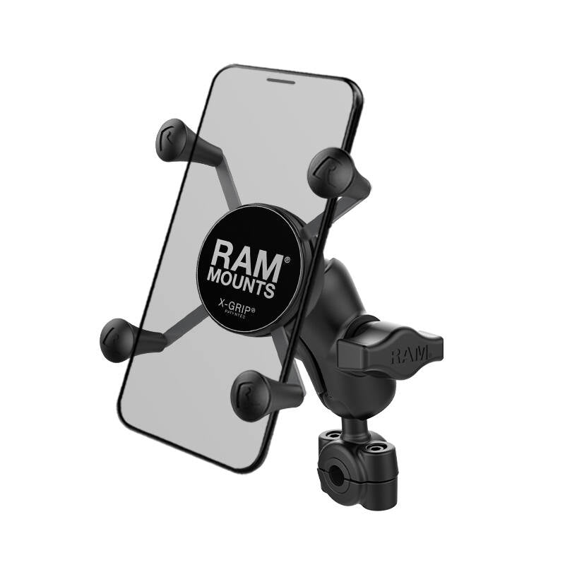 RAM-B-408-37-62-A-UN7U RAM® X-Grip® Phone Mount with RAM® Torque™ Small Rail Base - Short Arm