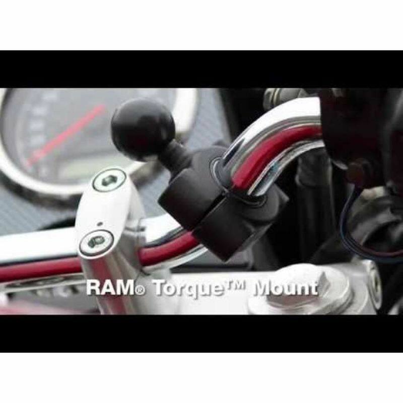 RAM-B-408-75-1U RAM® Torque™ Medium Rail Base - B Size - on handlebars
