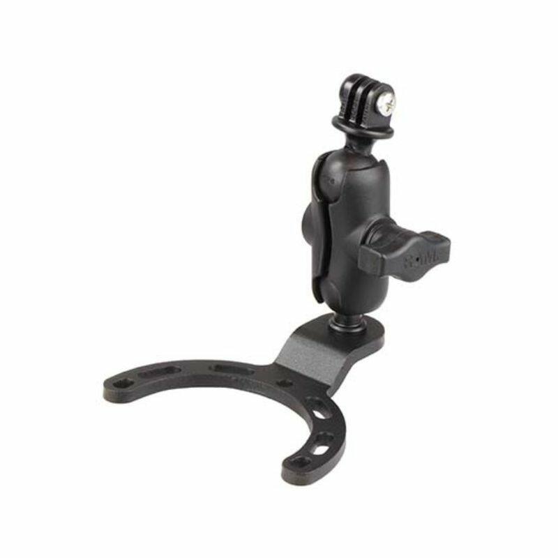 RAM-B-410-A-GOP1U RAM® Small Gas Tank Mount with Universal Action Camera Adaptor - short arm