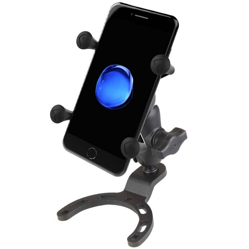 RAM-B-410-A-UN7BU X-Grip Universal SmartPhone Cradle with Small Fuel / Gas Tank base