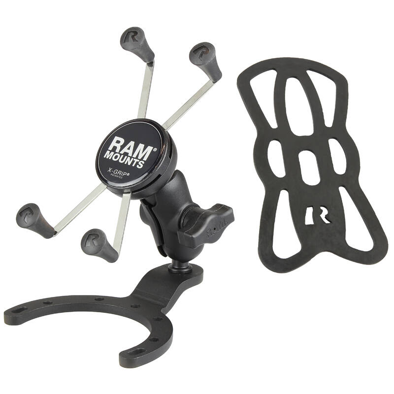 RAM-B-411-A-UN10BU RAM® X-Grip® Large Phone Mount with LARGE Gas Tank Base with tether
