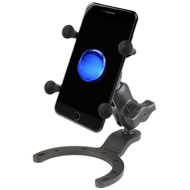 RAM-B-411-A-UN7BU RAM® X-Grip® Phone Mount with Large Gas Tank Base with iPhone