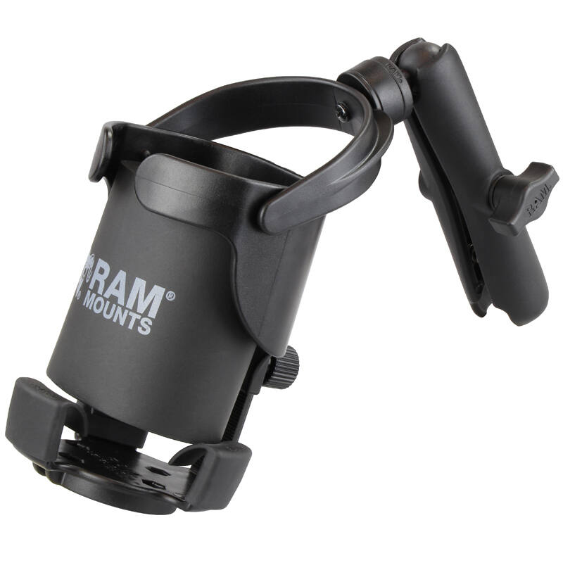 RAM-B-417B-C-201U RAM® Level Cup™ XL 32oz Drink Holder / Cup Holder with Double Socket Arm