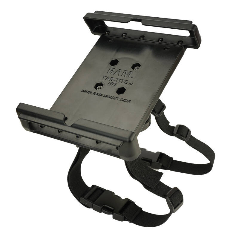 RAM-BM-L1-SB1-TAB28U RAM® Tab-Tite™ Spring Loaded Holder for 9.7" Tablets with Tilting RAM Leg/Body mount