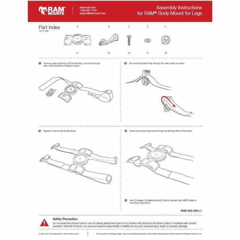 RAM-BM-LA1U RAM Leg and Arm Mount instructions