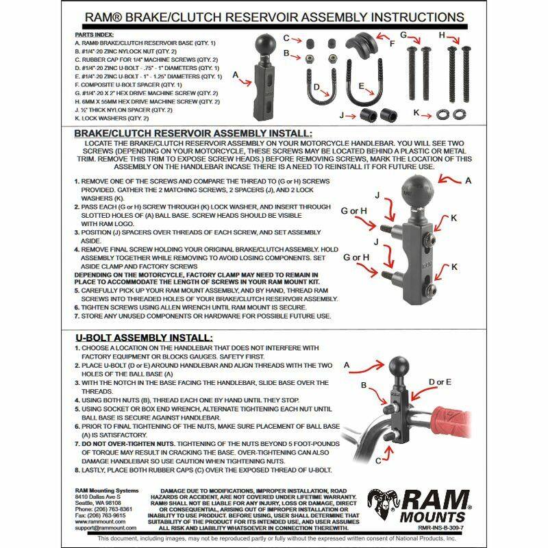 ram brake / clutch reservoir base instructions 2
