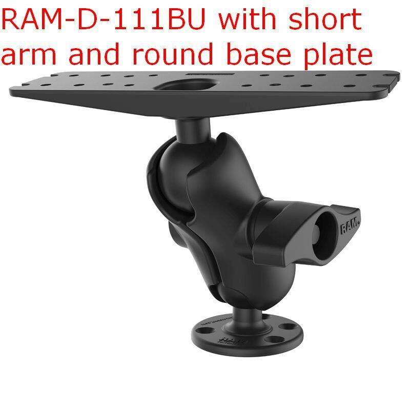 RAM-D-111BU RAM® Large Marine Electronics Ball Adaptor with arm and round plate