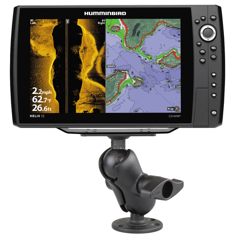 RAM-D-202-25-C-202U RAM® Drill-Down Ball Mount for Humminbird Helix 8-10 & XPLORE Series