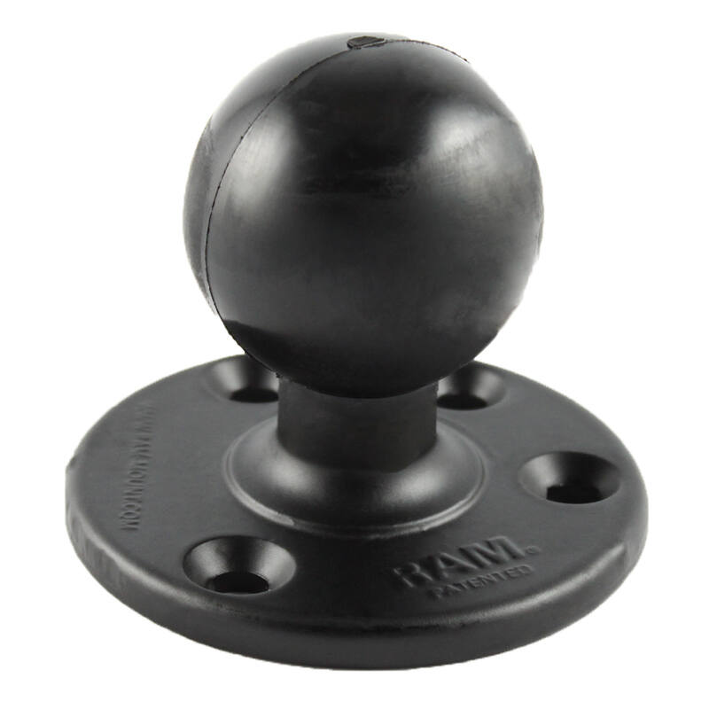 RAM Double Ball Mount with 2 Round Base Plates - D Series (2.25" Ball) - Short