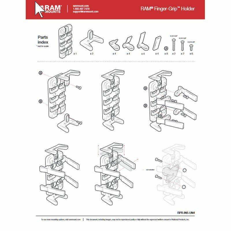 ram finger-grip diagram and instructions