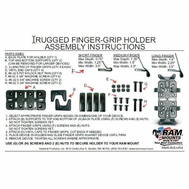 RAM finger-grip instructions