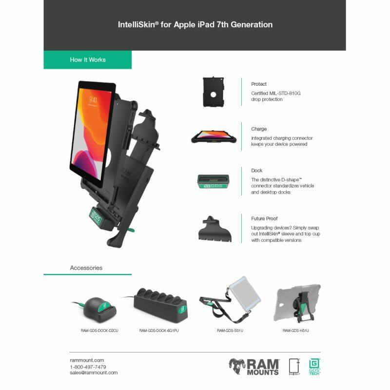 RAM-GDS-SKIN-AP31 RAM IntelliSkin® for the Apple iPad 7th, 8th & 9th Gen information sheet