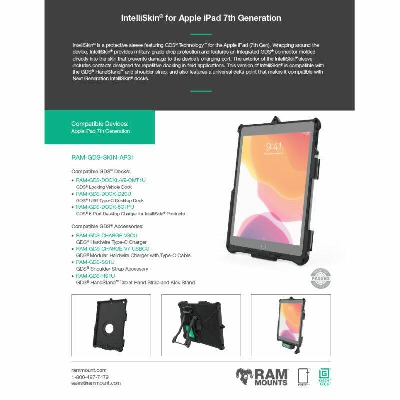 RAM-GDS-SKIN-AP31 RAM IntelliSkin® for the Apple iPad 7th, 8th & 9th Gen information