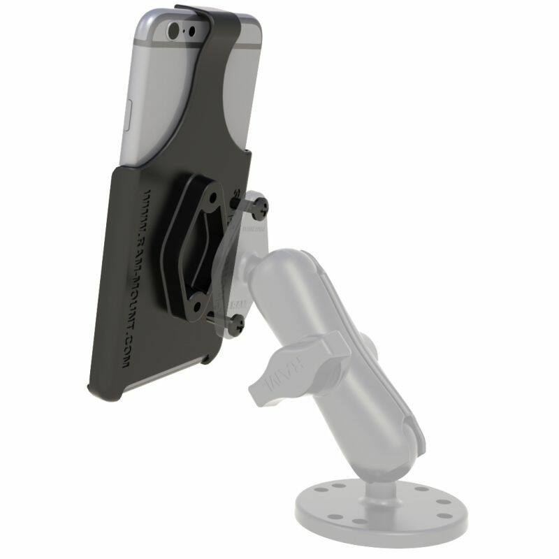 RAM-HOL-AP19U RAM® Form-Fit Cradle for Apple iPhone Xs Max, 7 Plus & 6 Plus from rear