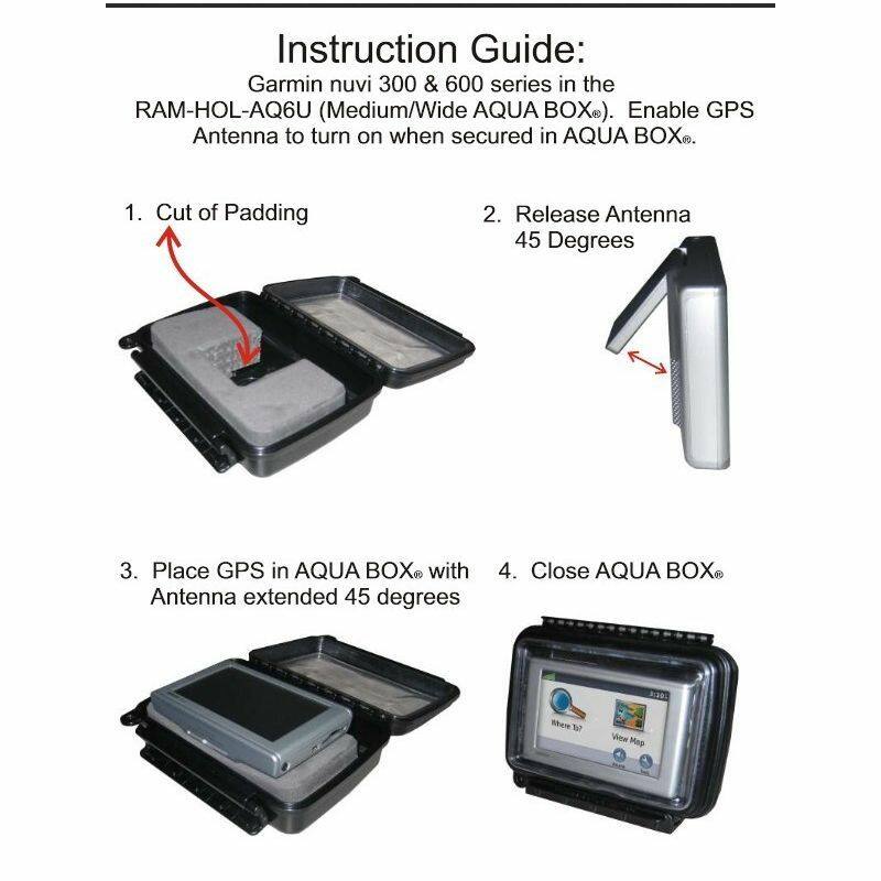 RAM-HOL-AQ6U RAM Sealed Enclosure Medium/Wide Size Aqua Box - instructions