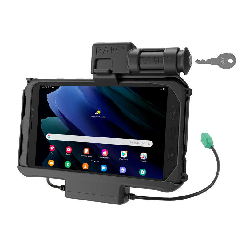 RAM-HOL-SAM58PDKLU RAM® Key Locking Power + Data Dock for Samsung Tab Active3 & Tab Active2