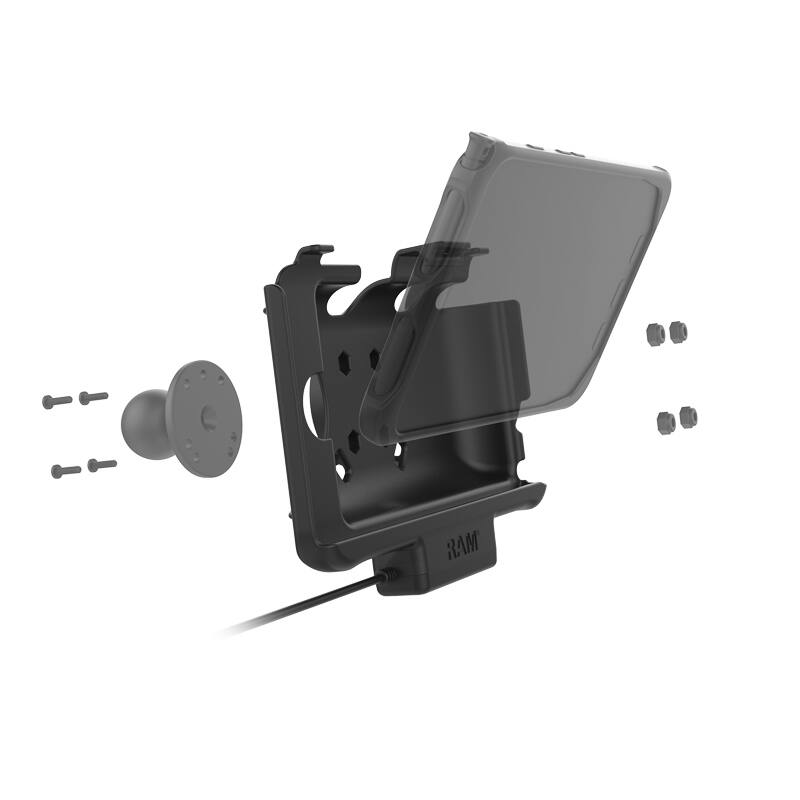 RAM-HOL-SAM60PU RAM® EZ-Roll'r™ Powered Cradle with clear tablet