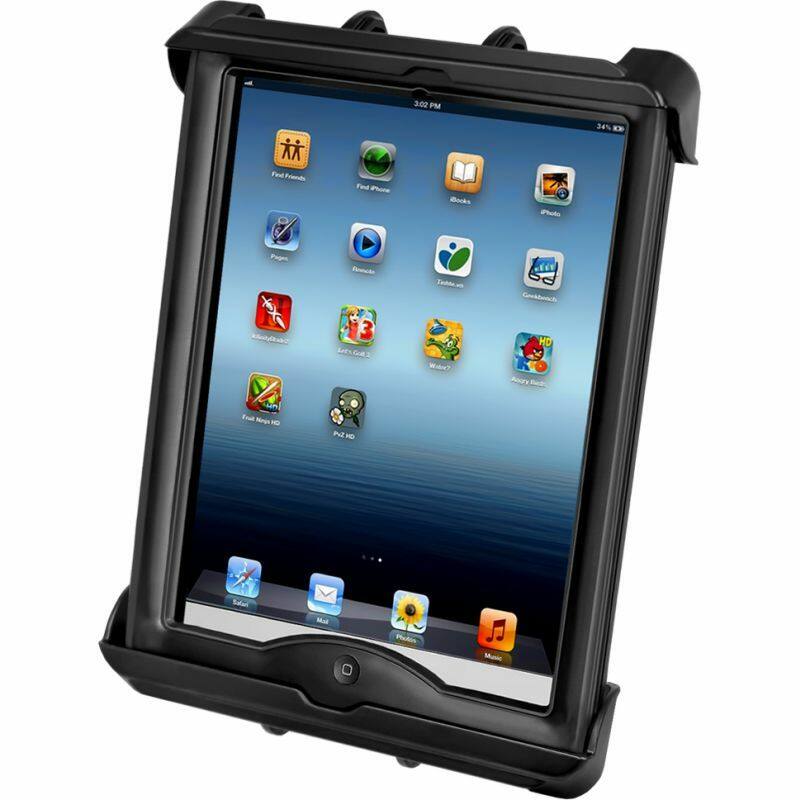 RAM Tab-Tite Cradle - 10" Tablets in cases including iPad 1-4 - Suction Cup Base