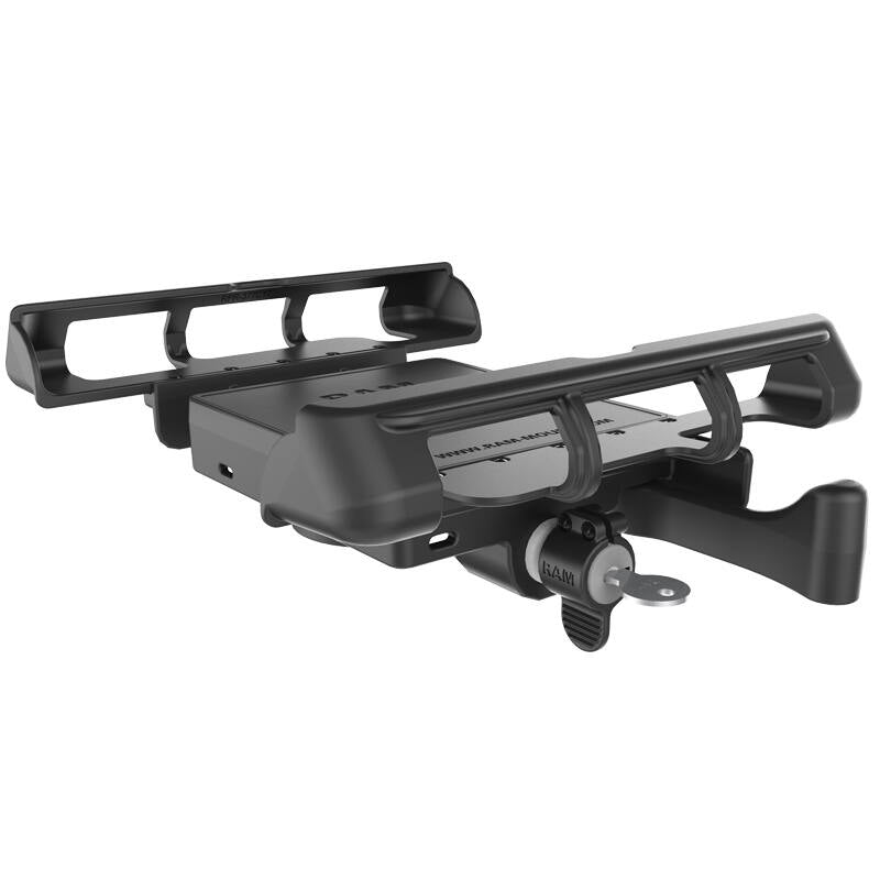 RAM-HOL-TABL17U RAM® Tab-Lock™ Tablet Holder for Apple iPad Gen 1-4 with Case + More from base showing port access