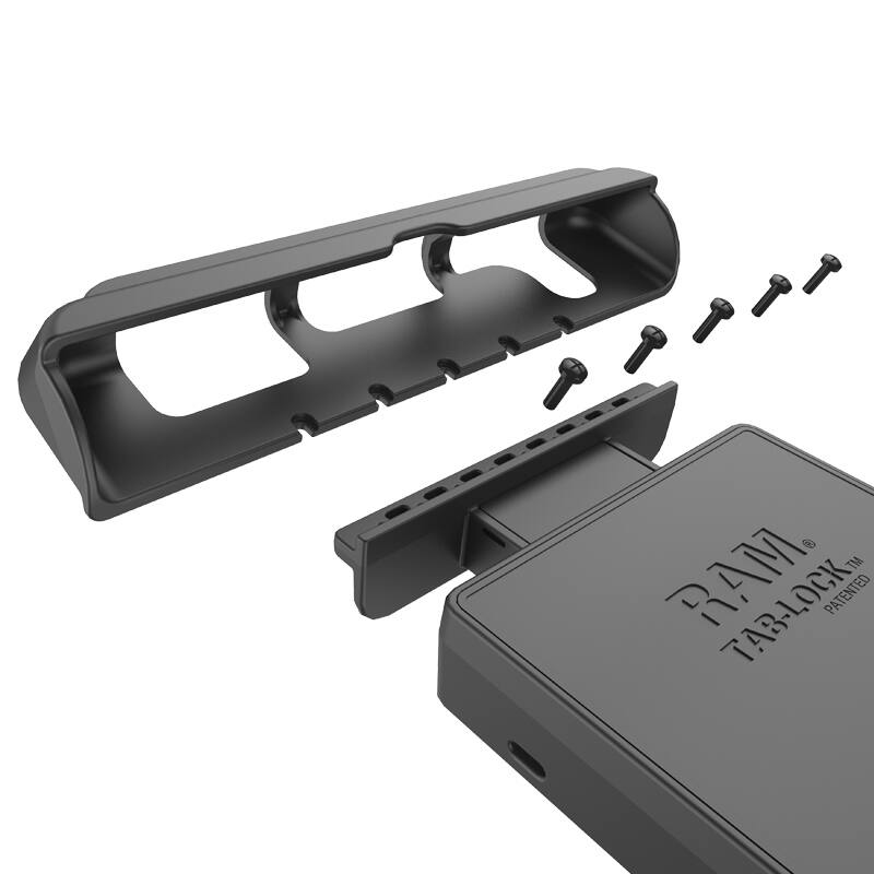 RAM-HOL-TABL17U RAM® Tab-Lock™ Tablet Holder for Apple iPad Gen 1-4 with Case + More - showing top cup